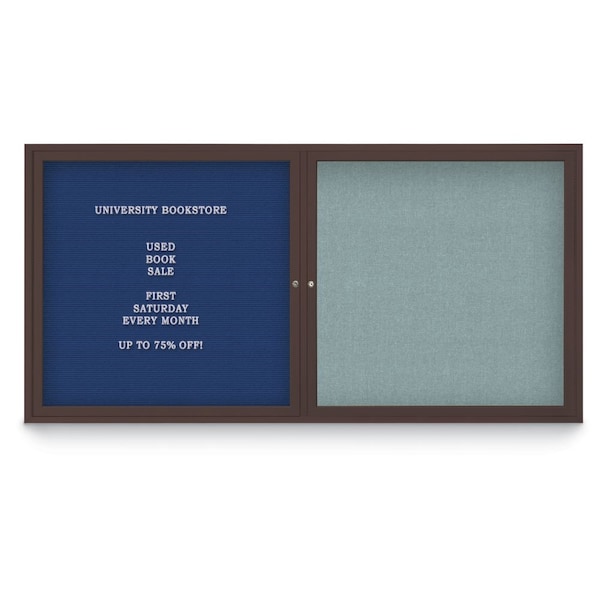Corkboard, 42"x32", Cobalt Accent/Satin